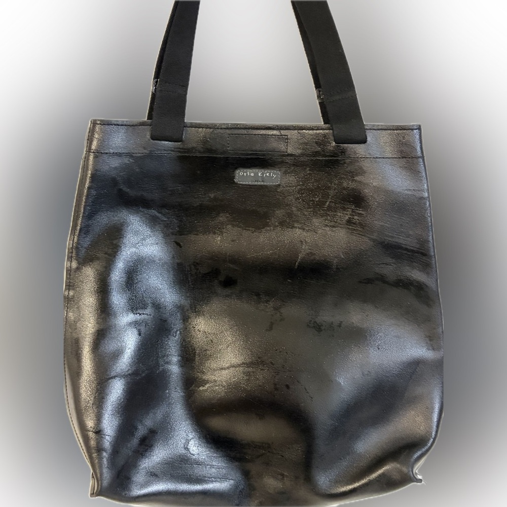 Orla Kiely London Glossy Black tote